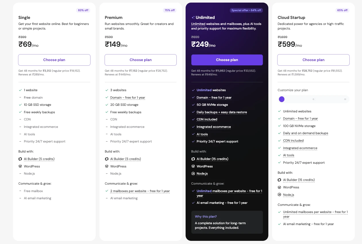 Hostinger Review 2026: Is It Worth It for Business Websites? 2 Hostinger pricing plans and renewal costs compared for business websites